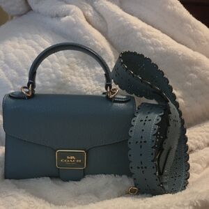 Coach Teal Leather Crossbody Bag